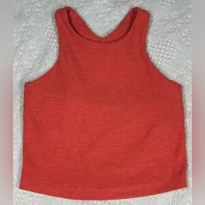 Beyond Yoga Size XS Burnt Orange Spacedye Racerback Crop Top